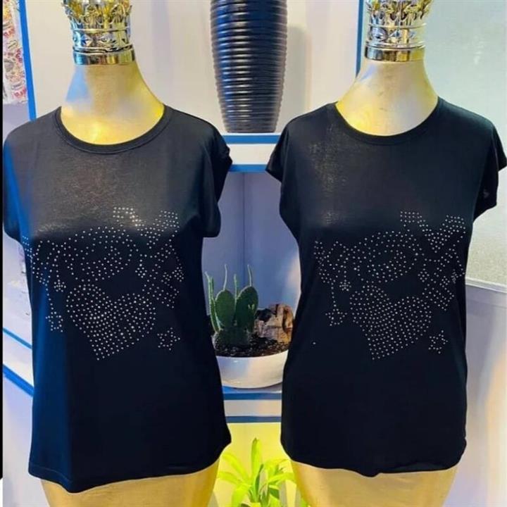 تیشرت مشکی نگین دار